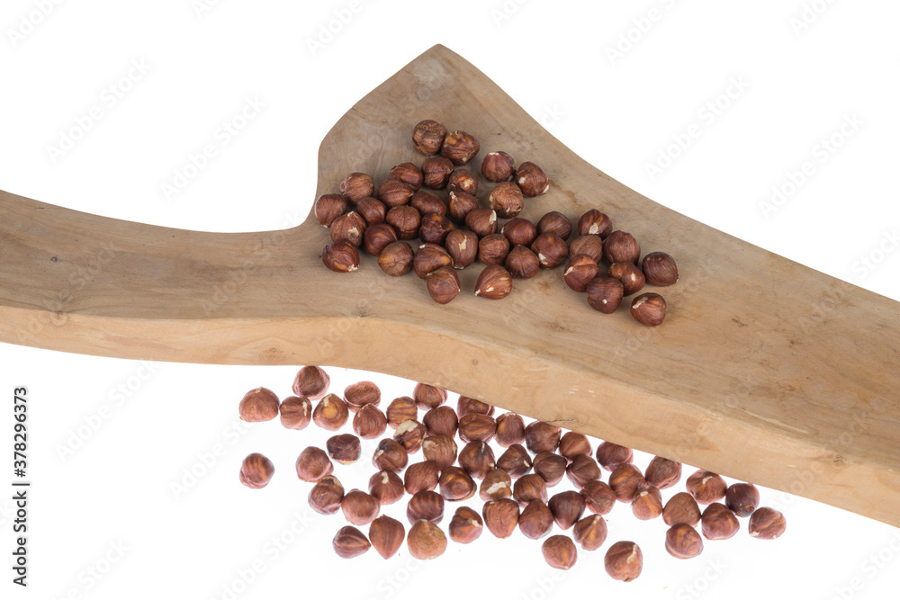 Obraz premium hazelnuts on white background