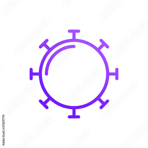 Virus, Corona, Covid-19 Icon Logo Illustration Vector Isolated. Science and Laboratory Icon. Editable Stroke and Pixel Perfect.