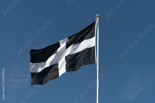 St Piran flag of Cornwall photo