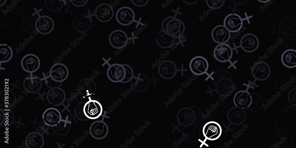 Light Gray vector backdrop with woman's power symbols. Light Gray vector backdrop with woman's power symbols.