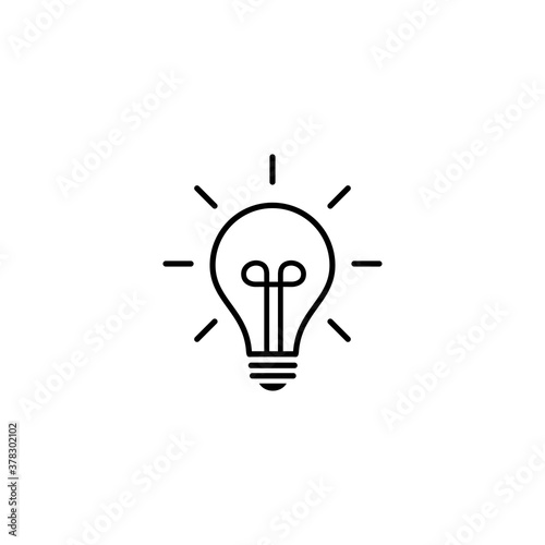 Light Bulb icon vector. Light Bulb sign.   Idea, solution.