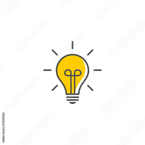 Light Bulb icon vector. Light Bulb sign. Idea, solution.