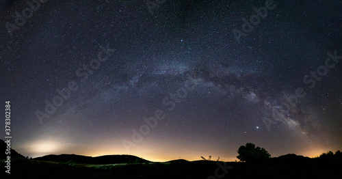 panoramic of a complete milky way