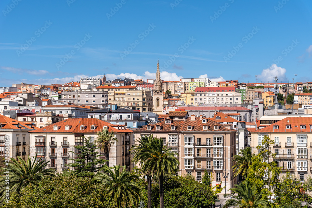Cityscape of Santander a sunny day of summer