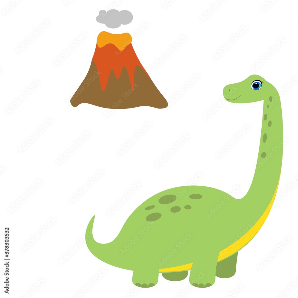 cute dino, dinosaur vector illustration cartoon character