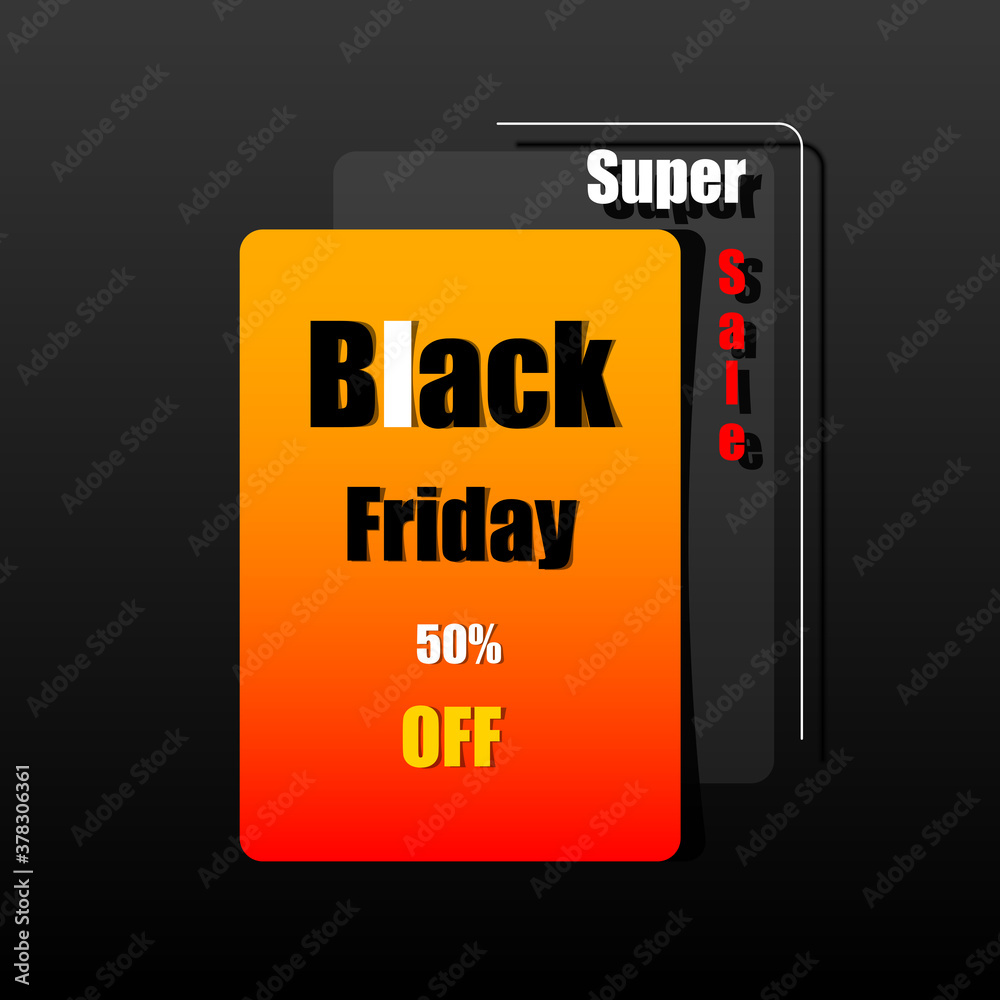 Black and orange dark colors background design, black Friday super sale for discount and advertise.