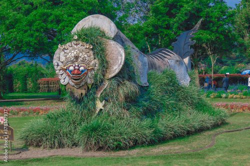 dinosaur in the field photo