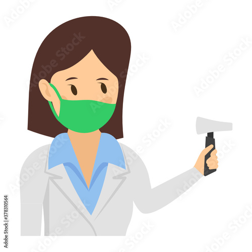 
A medical practitioner flat design of lady doctor 
