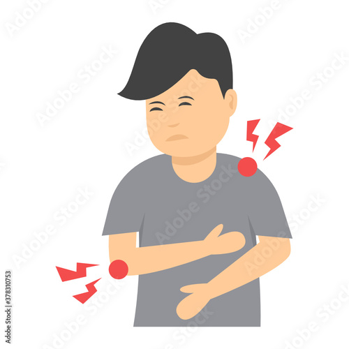 
Heart attack in flat  design 
