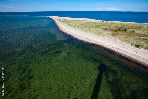Fototapeta Naklejka Na Ścianę i Meble -  Aerial view. Beach of the Baltic sea. 