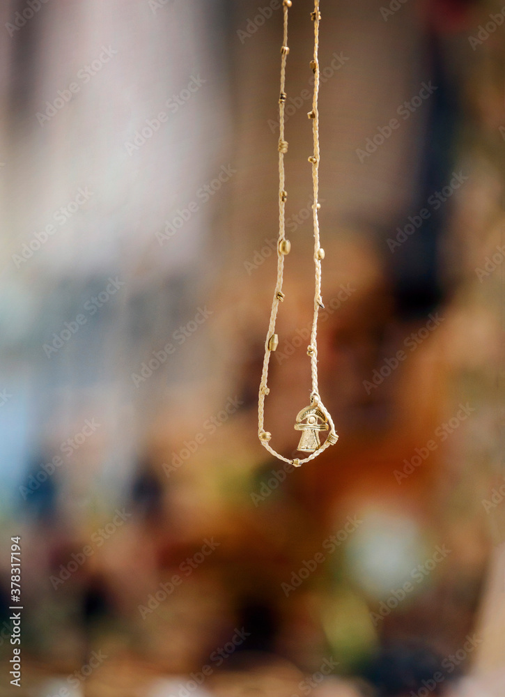 Gold pendant of the goddess Tanit..Protector and patroness of the island of Ibiza.