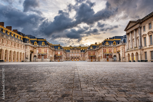 Honor courtyard of Versailles palace, Paris France