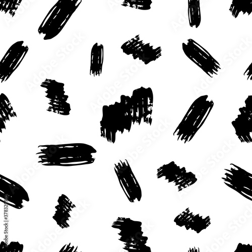 Seamless Pattern with hand drawn scribble smears