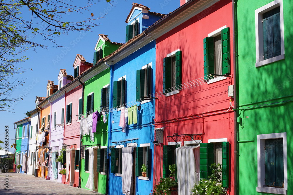 Maisons colorées de Burano, Vénétie