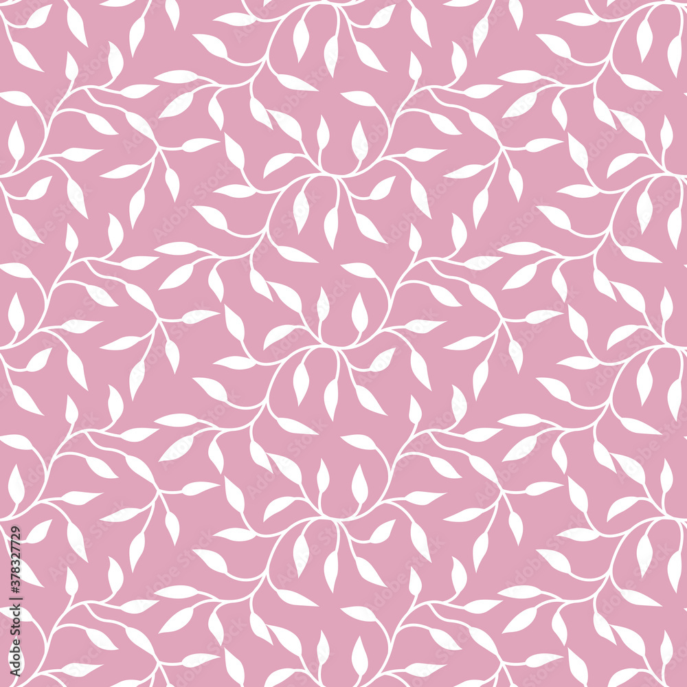 Japanese Leaf Vine Vector Seamless Pattern Japanese Leaf Vine Vector Seamless Pattern