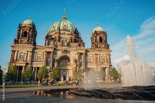 Fountain against Berlin Cathedral