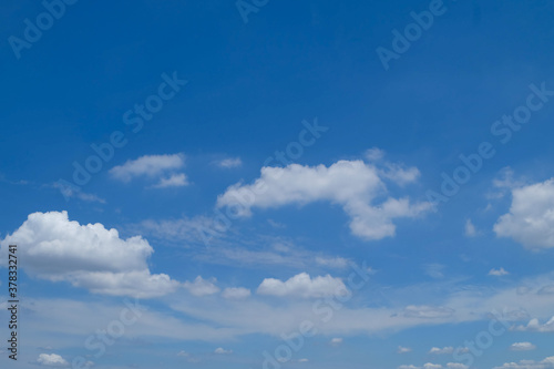 White cloud and Beautiful with blue sky background.