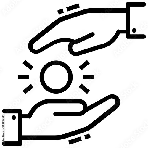 
Filled style icon of charity, editable vector 
