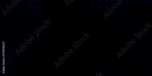 Dark BLUE vector background with spots. Illustration with set of shining colorful abstract spheres. Pattern for websites.