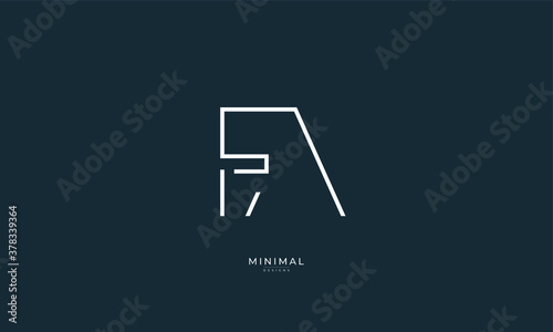 Alphabet letter icon logo FA