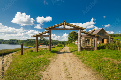 August, 2020 - Maselga. Kenozersky National Park. Entrance to the hiking trail. Russia, Arkhangelsk region  © Yakovlev
