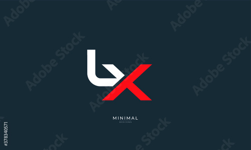 Alphabet letter icon logo LX