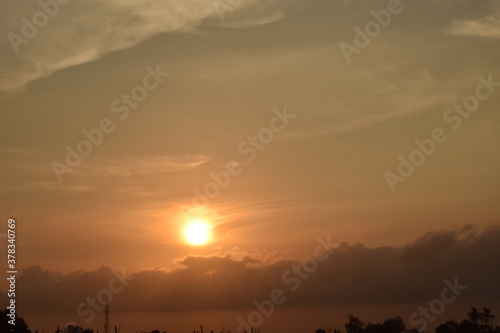 sunrise in the clouds