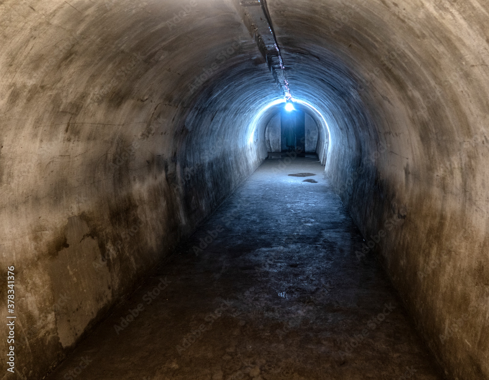 Obraz premium Old abandoned bunker in the woods. Military Fort. military defensive fortifications. fort number 7. Vladivostok. Russia.