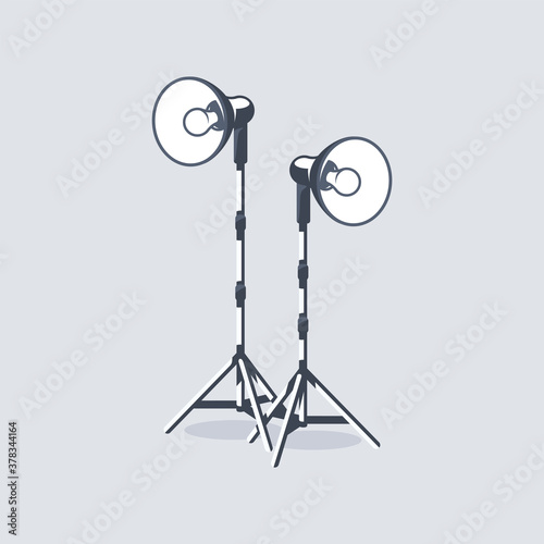 Photo studio element isolated on white background