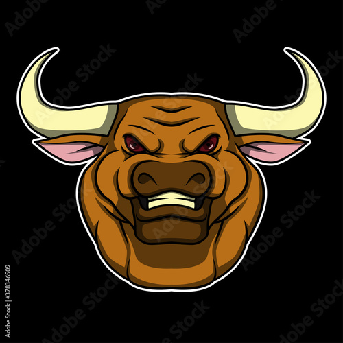 bull head illustration