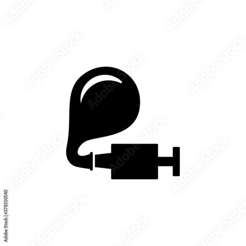 balloons blowing machine icon isolated vector on white background, simple sign and symbol.