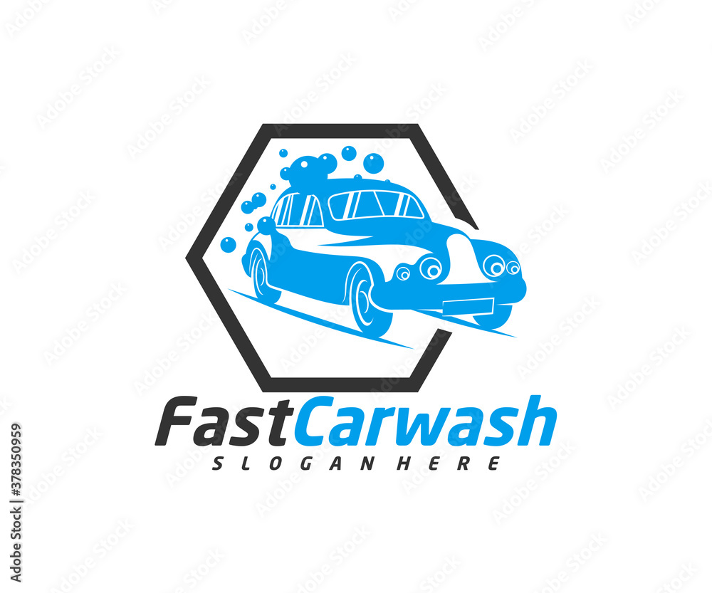 Obraz premium Car Wash logo designs concept vector, Automotive Cleaning logo template