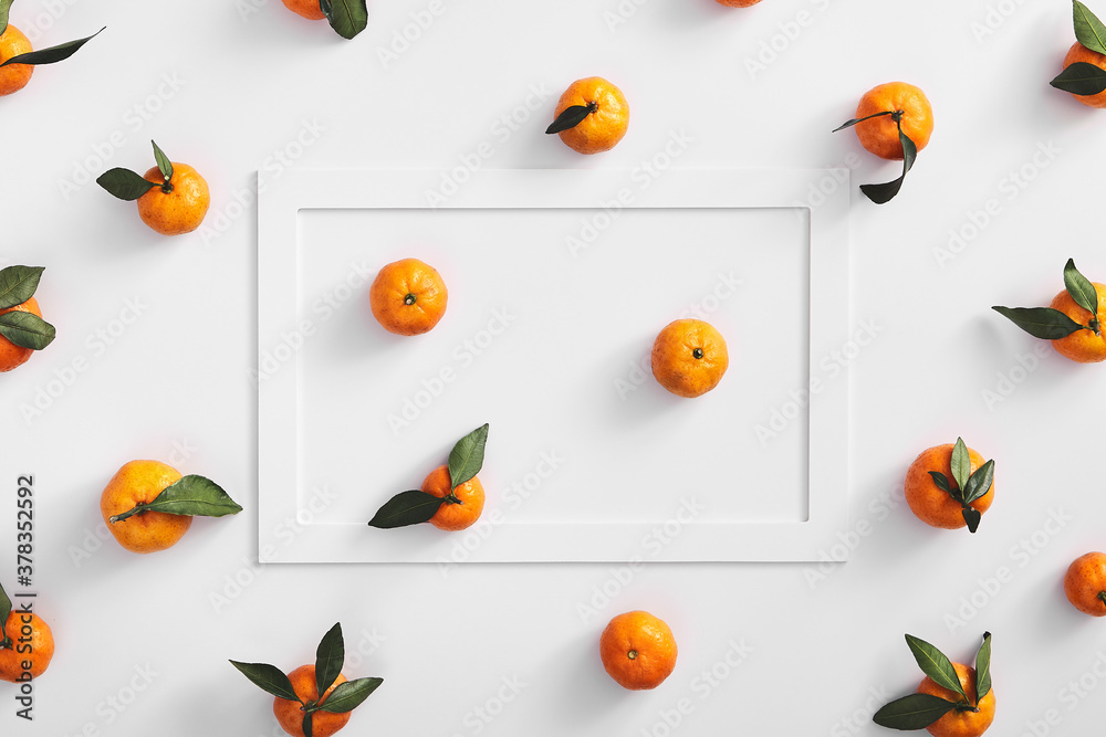 Ripe oranges on white background with copyspace Ripe oranges on white background with copyspace