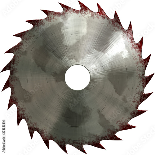 circular saw blade isolated on white