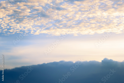 Beautiful sky with clouds before sunset background, Twilight time
