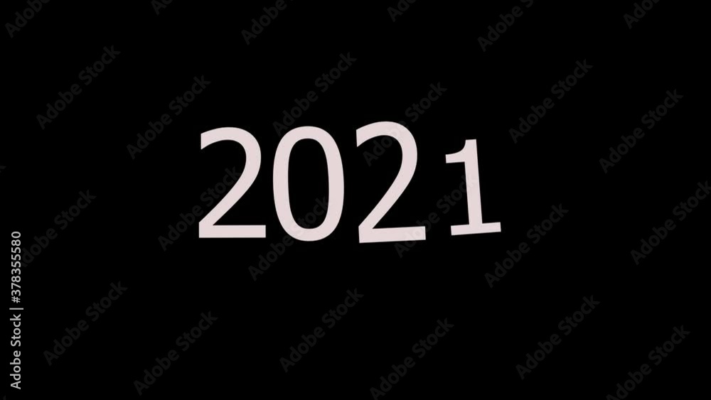 2021. Dark background with 2021 numbers in the center. Animation 2021. Dark background with 2021 numbers in the center. Animation