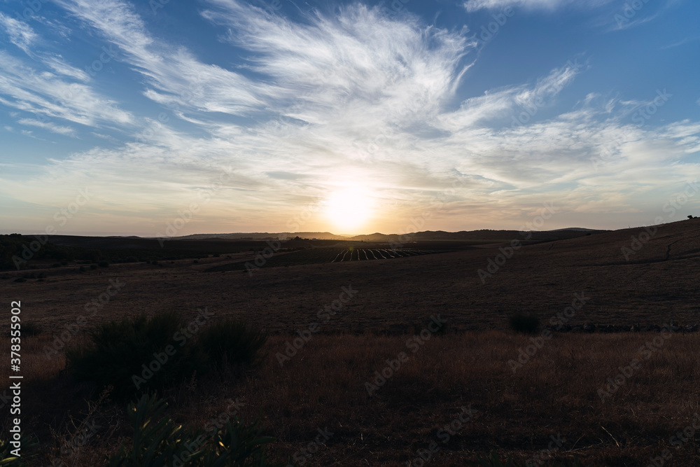 Atardecer en la presa de barbate