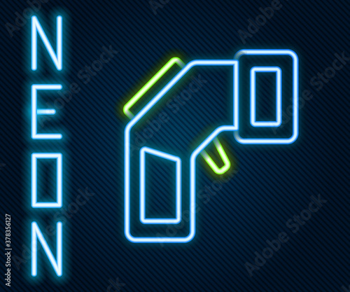 Glowing neon line Digital contactless thermometer with infrared light icon isolated on black background. Colorful outline concept. Vector.