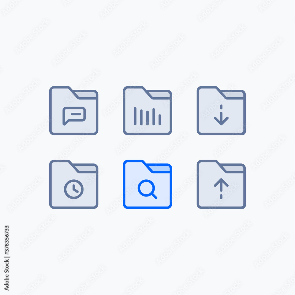 Folder Icons for application nav bar chat chart temporary search upload download gray hover effect Folder Icons for application nav bar chat chart temporary search upload download gray hover effect