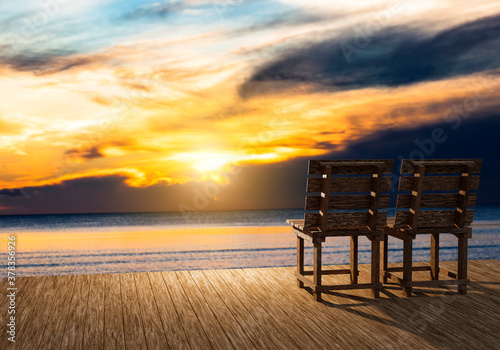 Sea and sunset © enterphoto