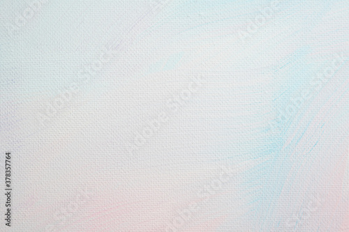 Abstract background. Canvas covered with white paint with shades of pink and blue.