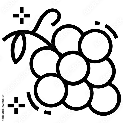 
A fresh bunch of vine berries, grapes icon
