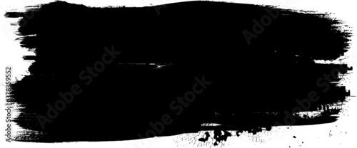 Grunge Paint Roller . Vector brush Stroke . Distressed banner . Black stripes isolated. paintbrush collection . Modern Textured shape . Dry border in Black . Bulge lines