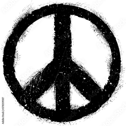 Grunge peace symbol