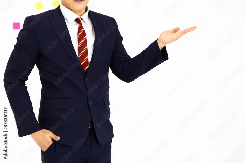 Portrait of young Asian businessman. Successful business man on white background Portrait of young Asian businessman. Successful business man on white background