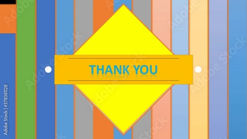 the words THANK YOU animation for your graphic project. 4K footage.