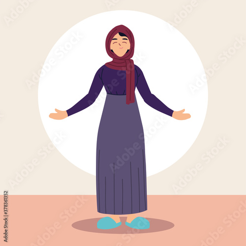 muslim woman in traditional dress