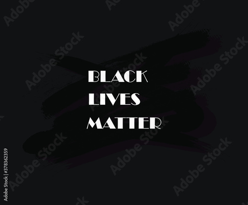 Black lives matter modern banner, design concept, sign, with black and white text on white background. Vector illustration