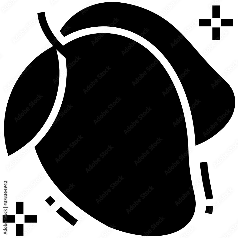 A pulpy summer fruit icon in filled style, mango vector
A pulpy summer fruit icon in filled style, mango vector