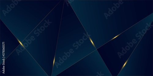 Deep Blue Luxury Gold Background. New Year Christmas Celebration 